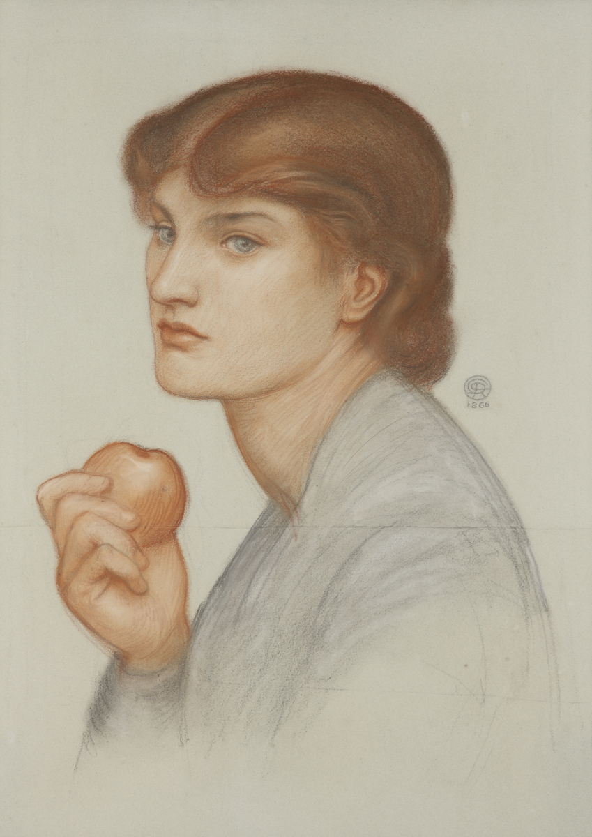 Alexa Wilding Holding an Apple