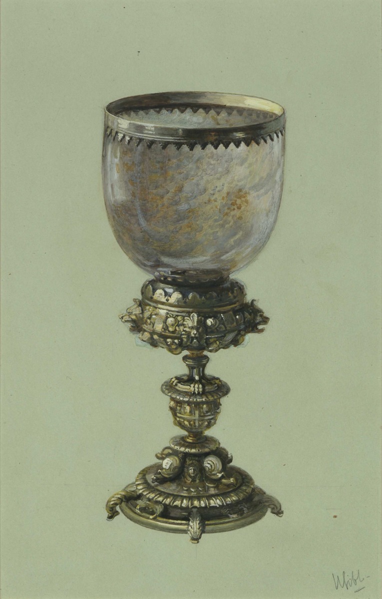 Onyx Cup on Silver Gilt Base