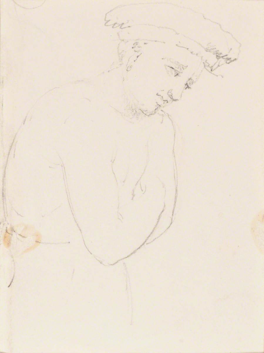 Avignon – Sketch of a Man (on verso)