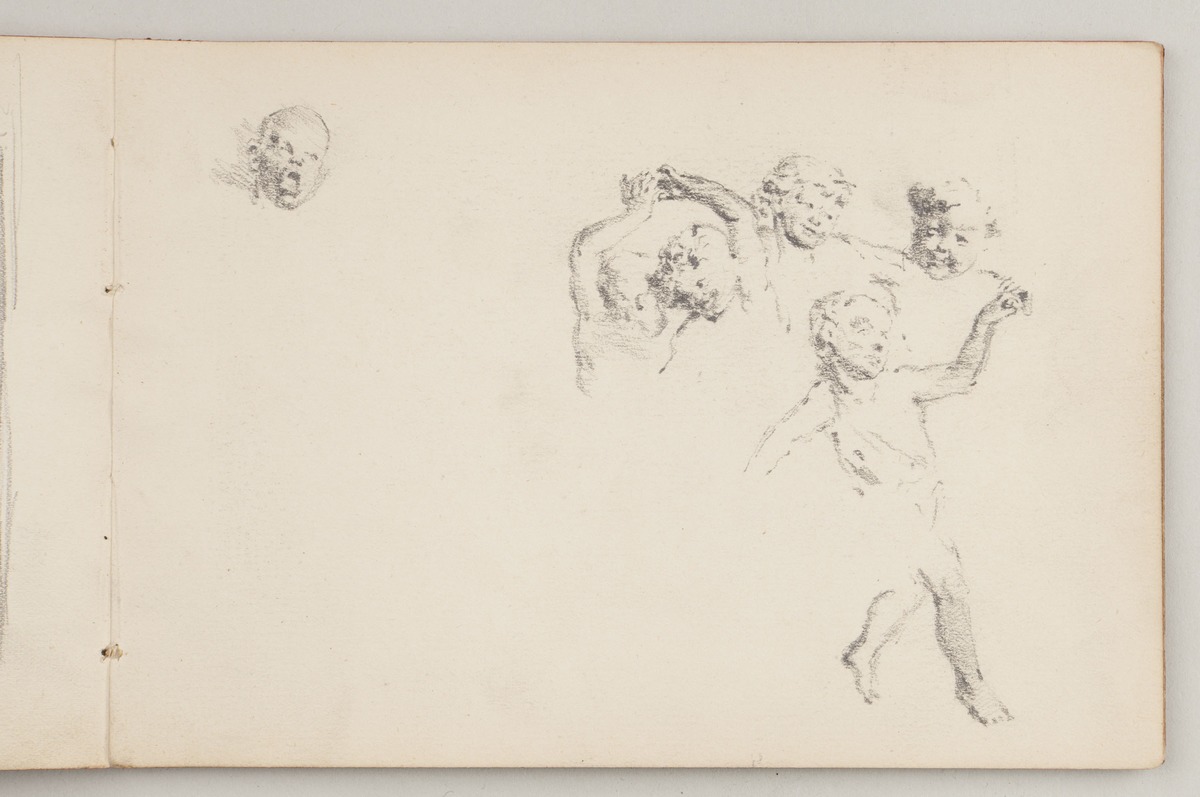 recto: Dancing Putti - Leaf from Artist's Sketchbook