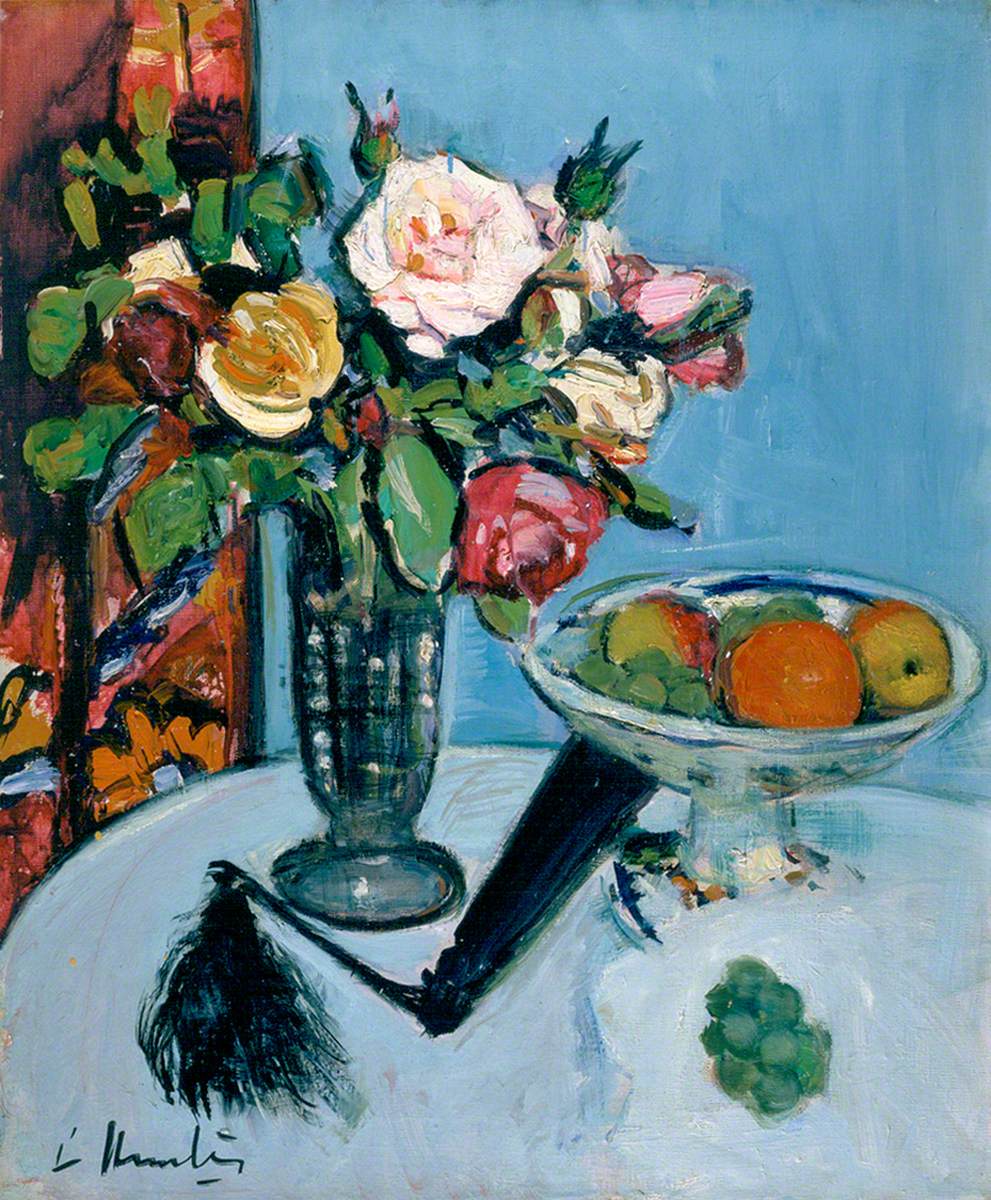 Still Life (Roses and a Black Fan)