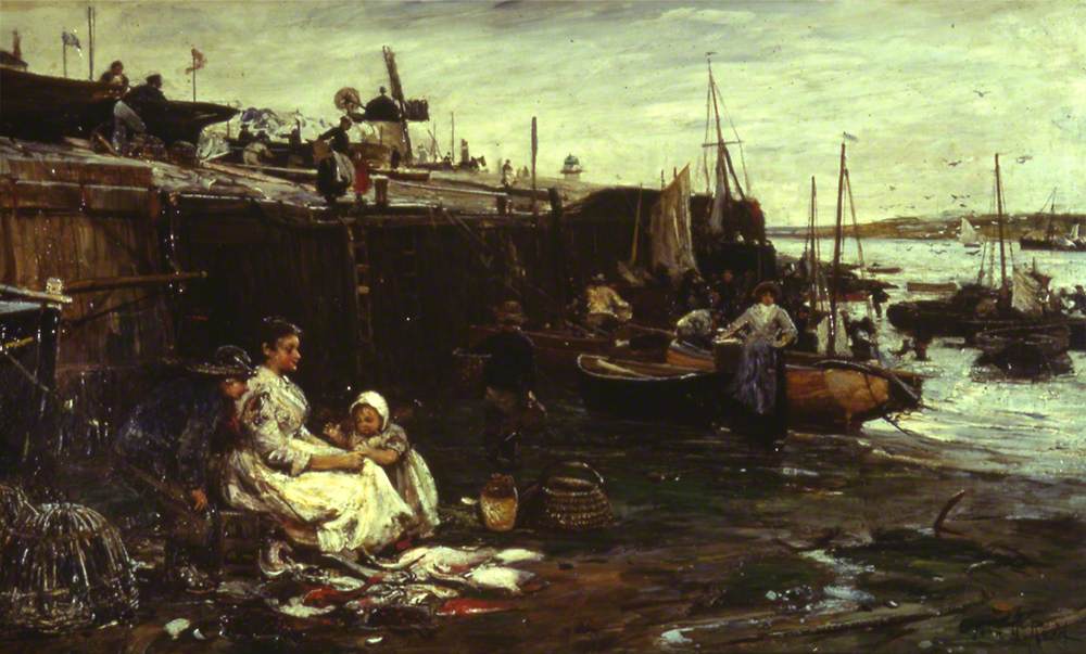 Fisherfolk at St Ives, Cornwall