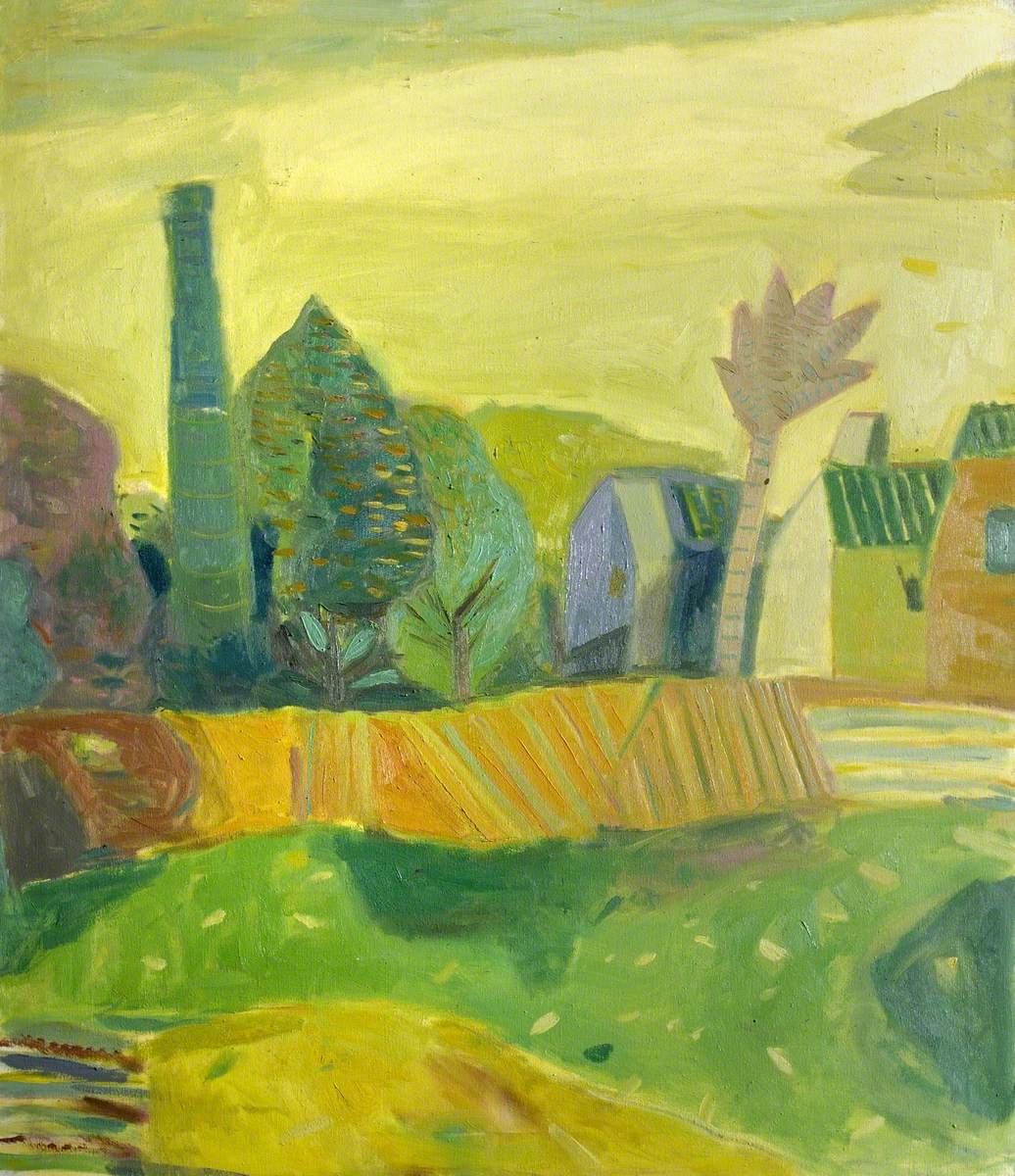 Yellow Landscape with a Chimney