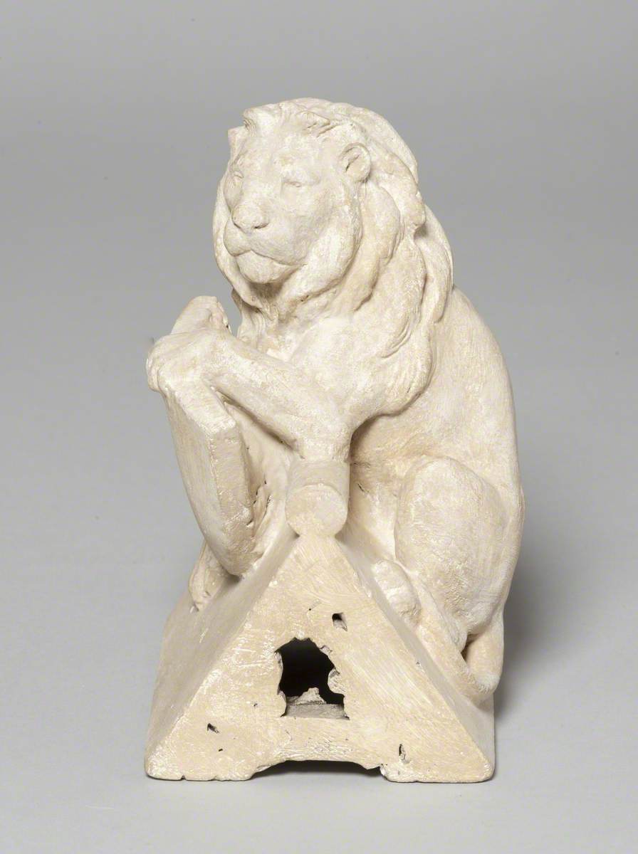 A Lion with Shield in Left Paw