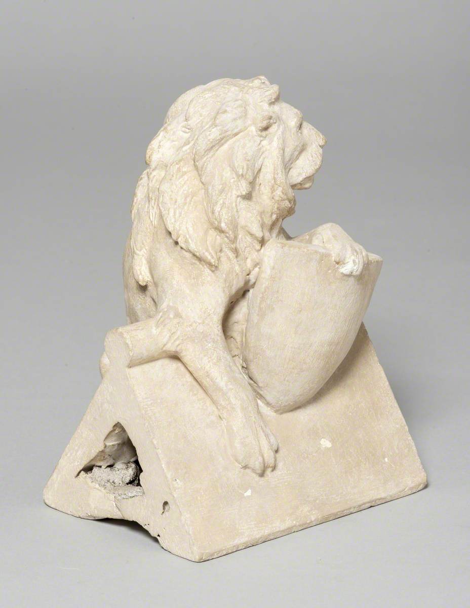 A Lion with Shield in Left Paw