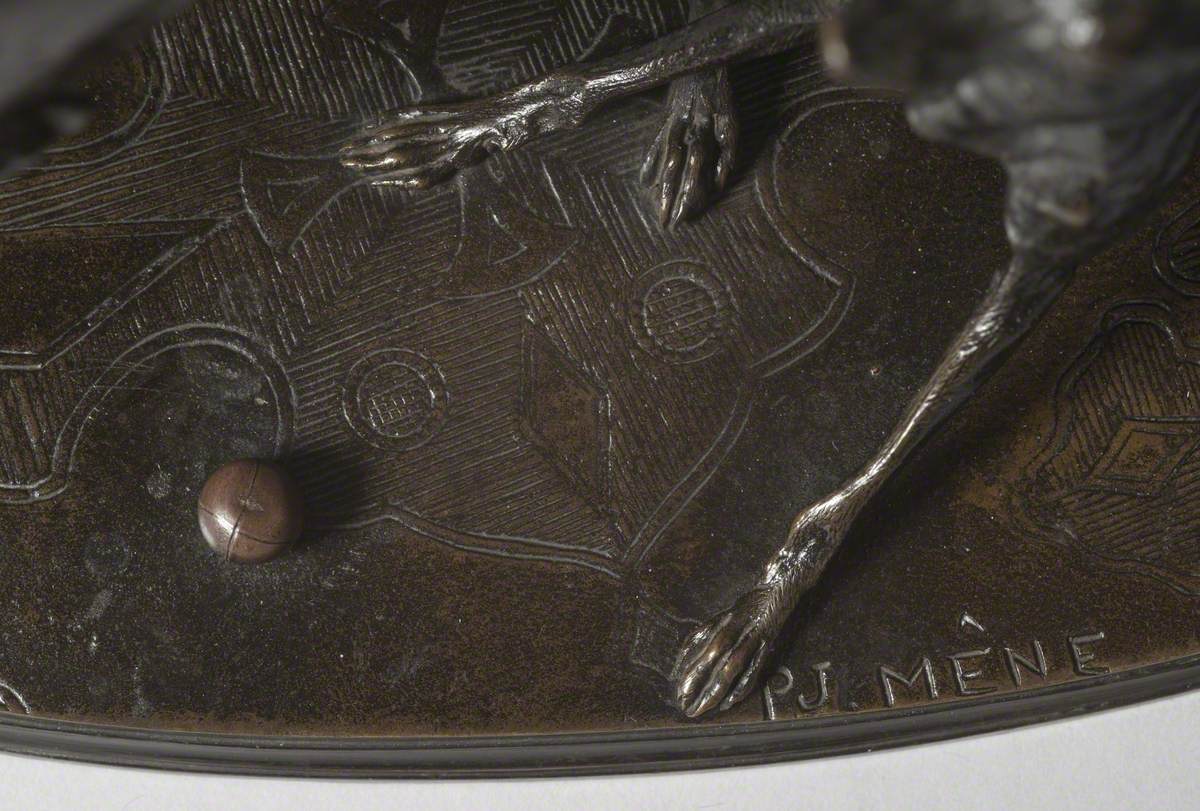 Group of Two Greyhounds Playing with a Ball