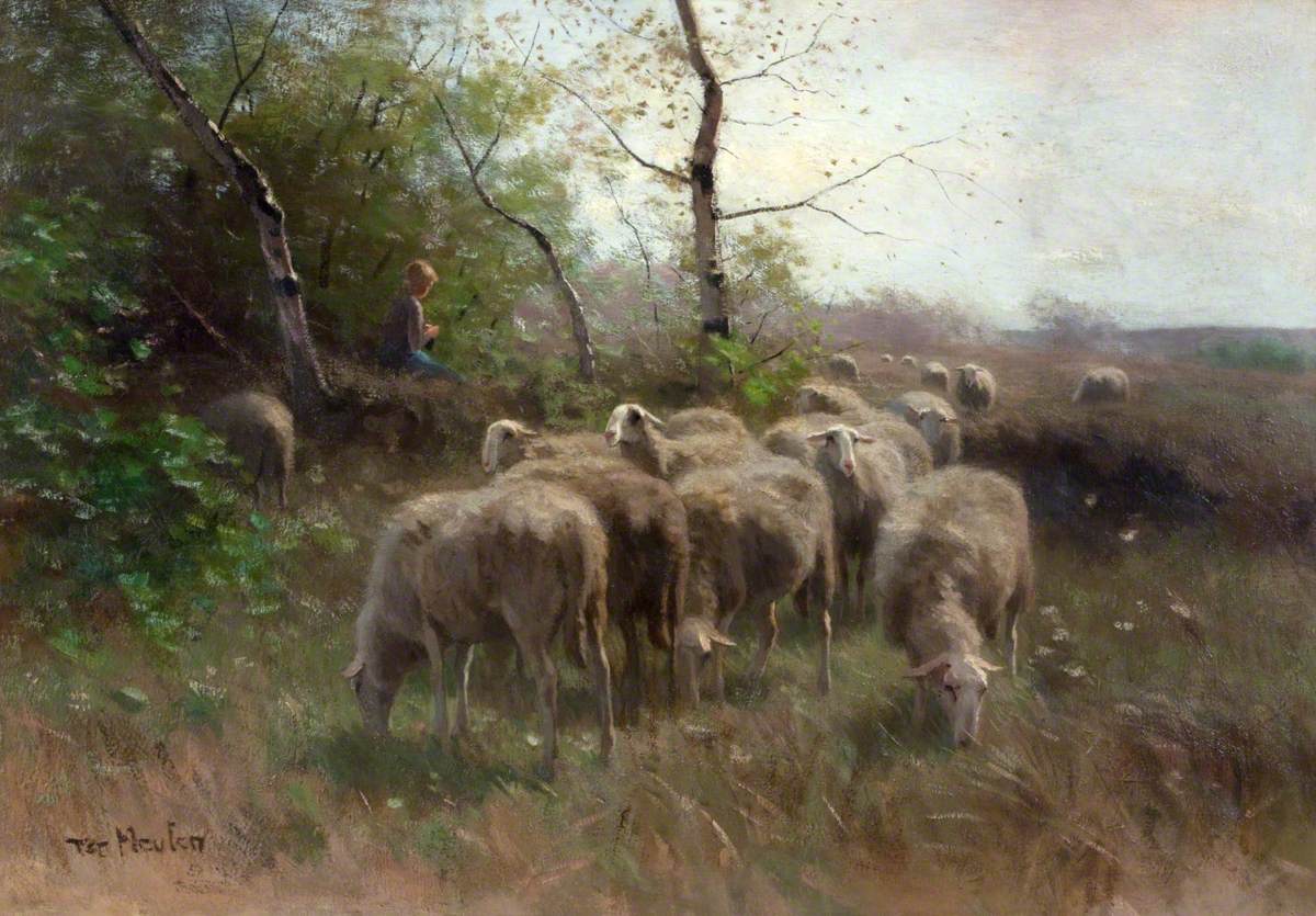 Shepherdess and Sheep