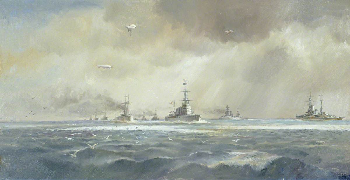 HMS 'Cardiff' Leading in the German High Fleet