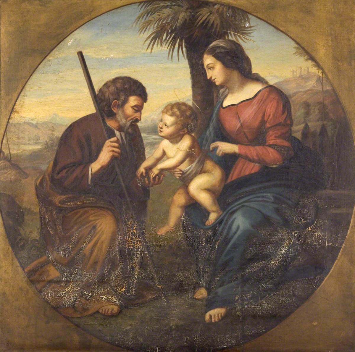 The Holy Family With A Palm Tree Art Uk