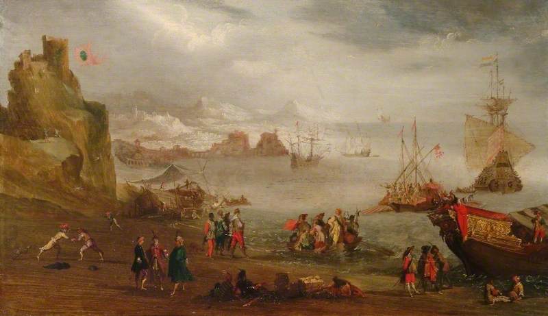 Coastal Scene with Ships