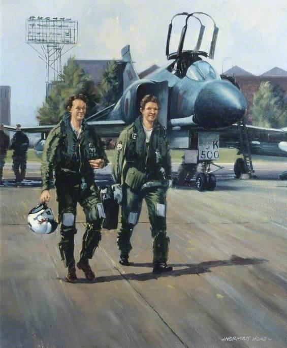 Pilots Walking from a 23 Squadron Phantom