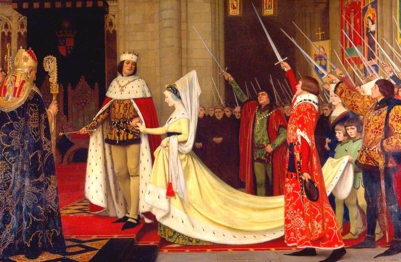 King Edward IV and His Queen, Elizabeth Woodville at Reading Abbey, 1464