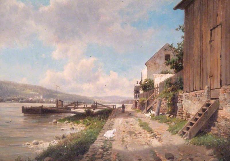 Austrian Landscape, Banks of the Danube, Pöchlarn