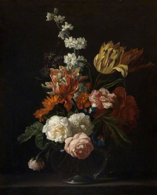 Flowers in a Glass Jug