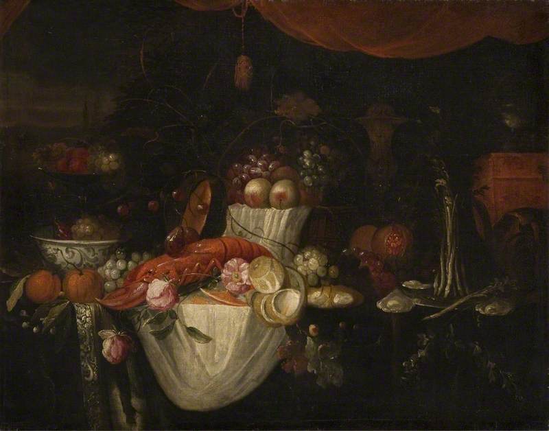 Still Life, Lobster and Fruit*