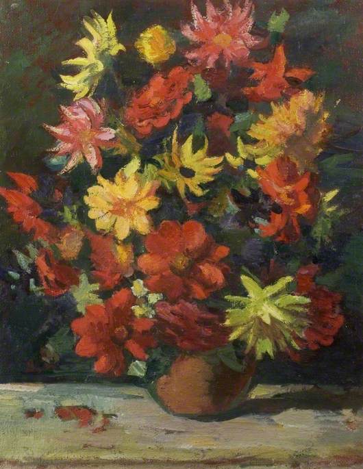 Still Life, Dahlias