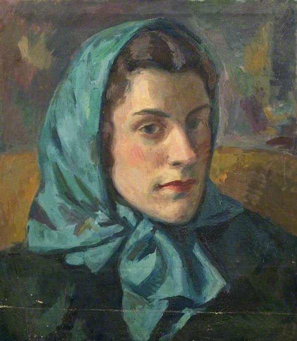 Portrait of a Woman with a Green Shawl*