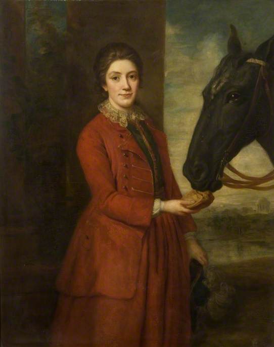Anne Thursby, Daughter of William Hanbury of Kelmarsh, and Horse