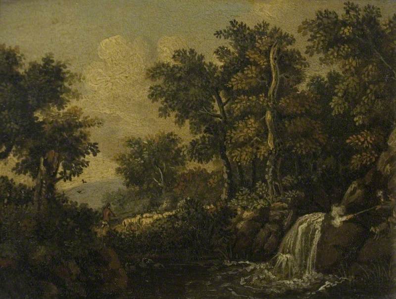 Landscape with Trees and a Waterfall*