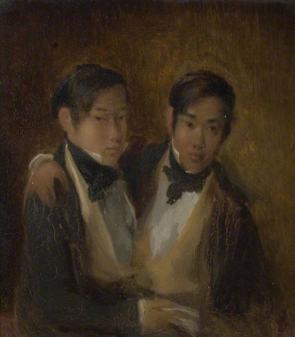 Portrait of the Original Siamese Twins, Chang and Eng Bunker