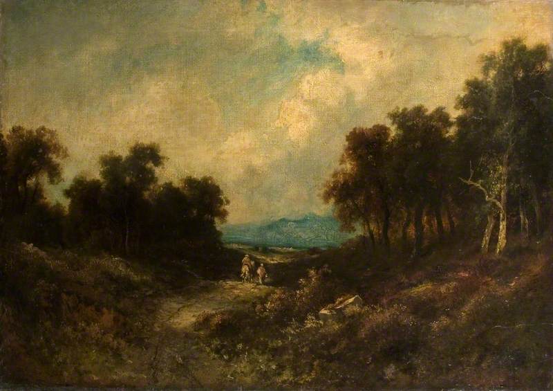 Hilly Landscape with Two Figures on a Track*