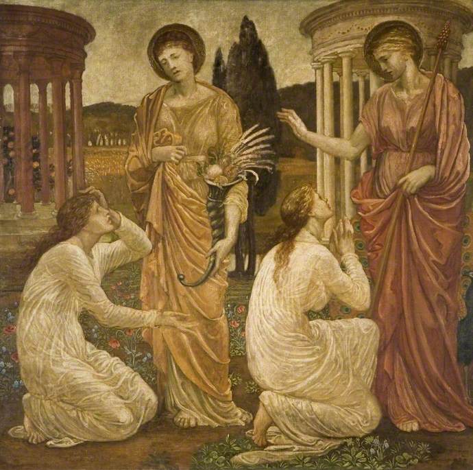 Psyche at the Shrines of Juno and Ceres (Palace Green Murals)