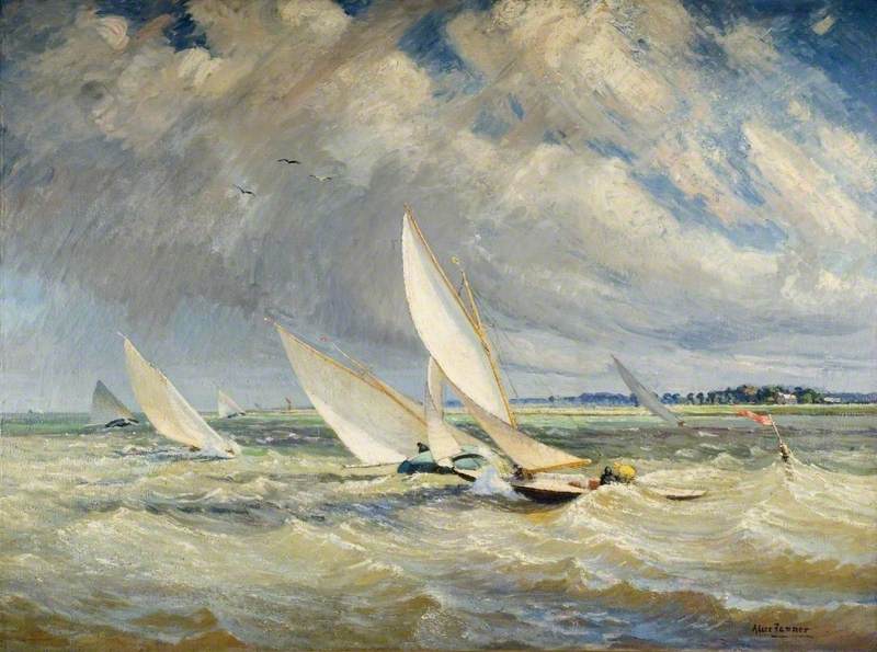 Yachts Racing in Bad Weather, Burnham-on-Crouch