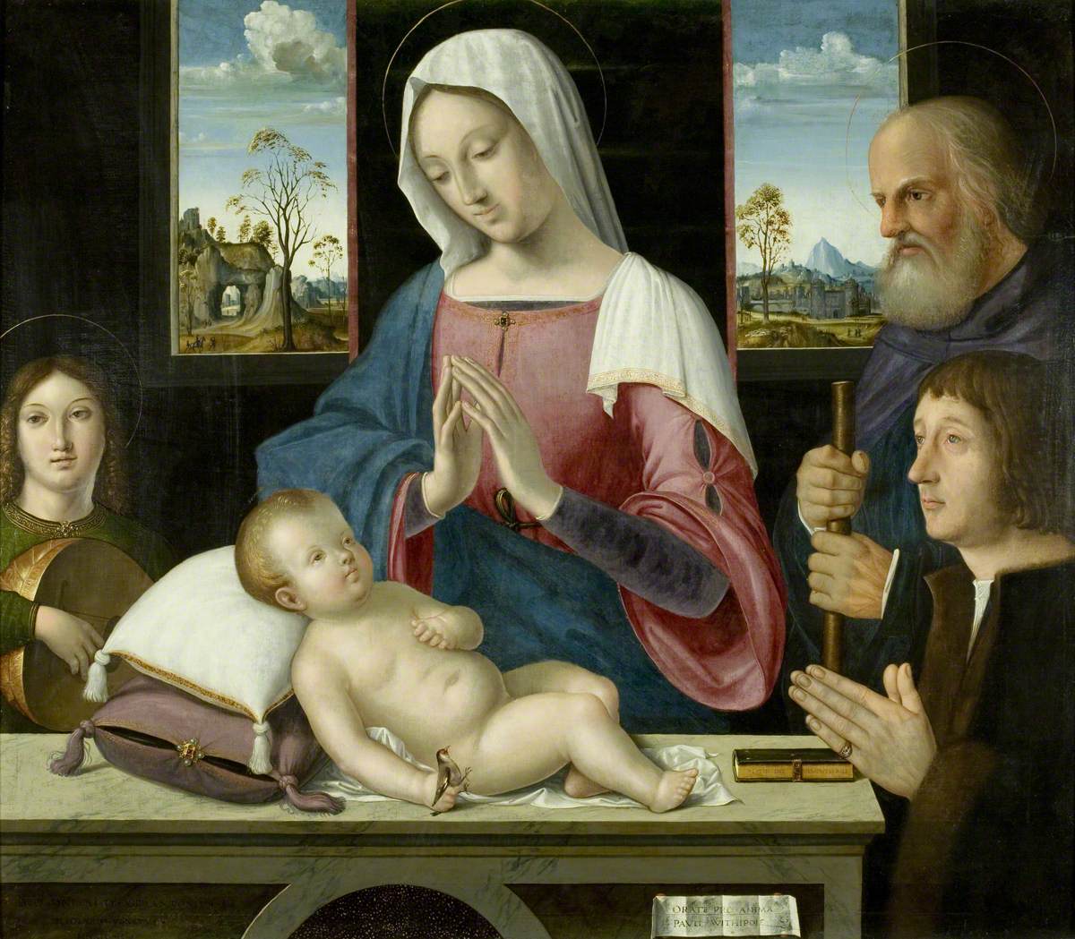 Withypool Triptych, Virgin and Child with Saint Joseph and Donor 