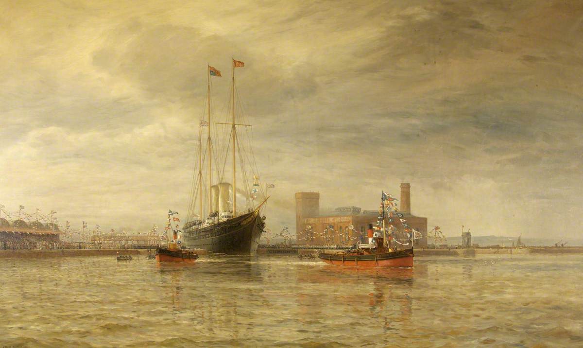Opening of the Royal Edward Dock, Avonmouth, 9 July 1908, by His Majesty King Edward VII