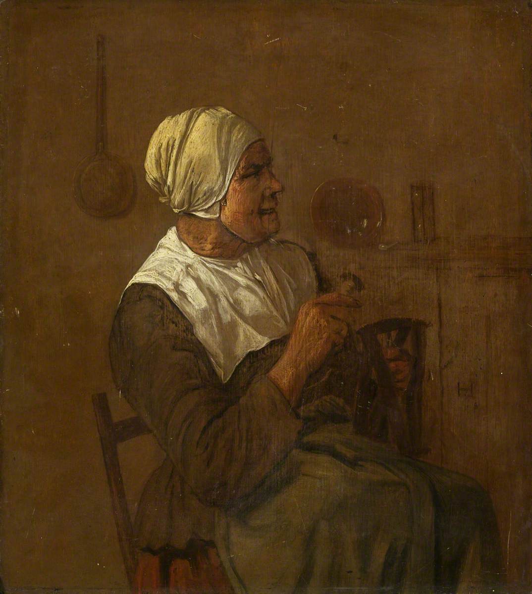 An Old Woman Seated