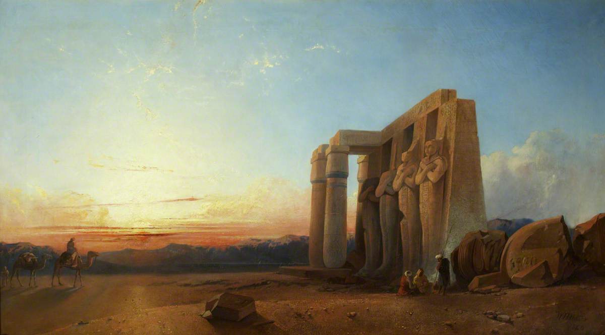 The Ramesseum at Thebes, Sunset