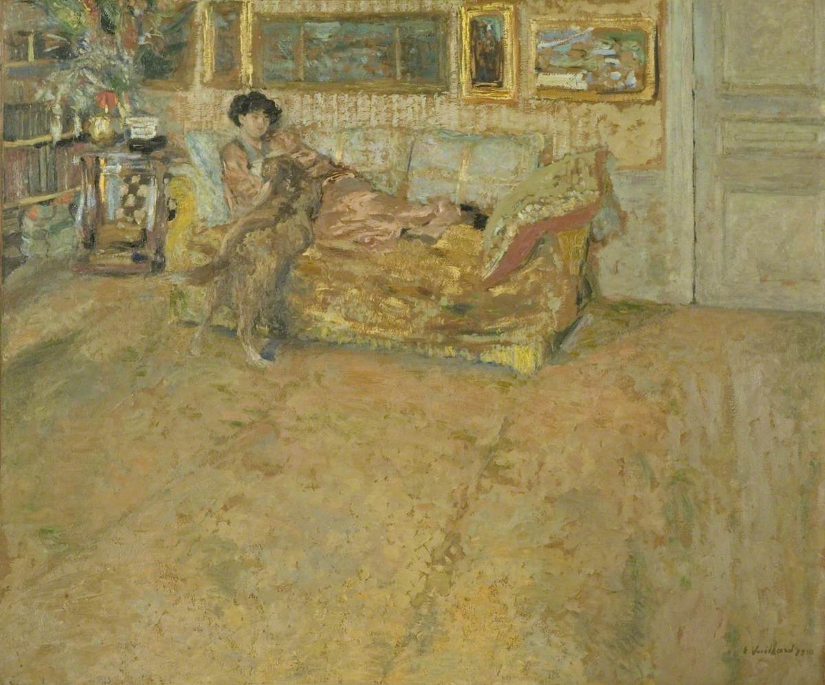 Interior with Madame Hessel and Her Dog