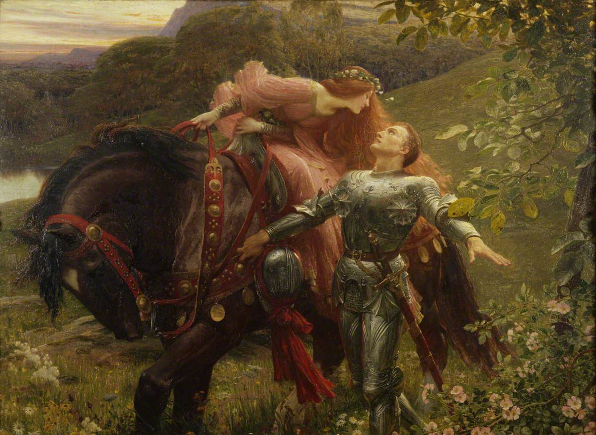 Paper Print 24 x 36 inches The Beautiful Lady without Mercy La Belle Dame sans Merci by Artist Sir Frank Bernard Dicksee