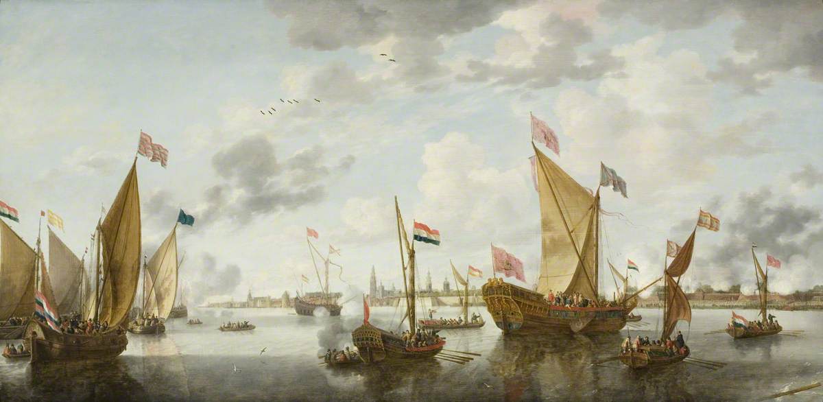 Shipping on the Schelde off Antwerp