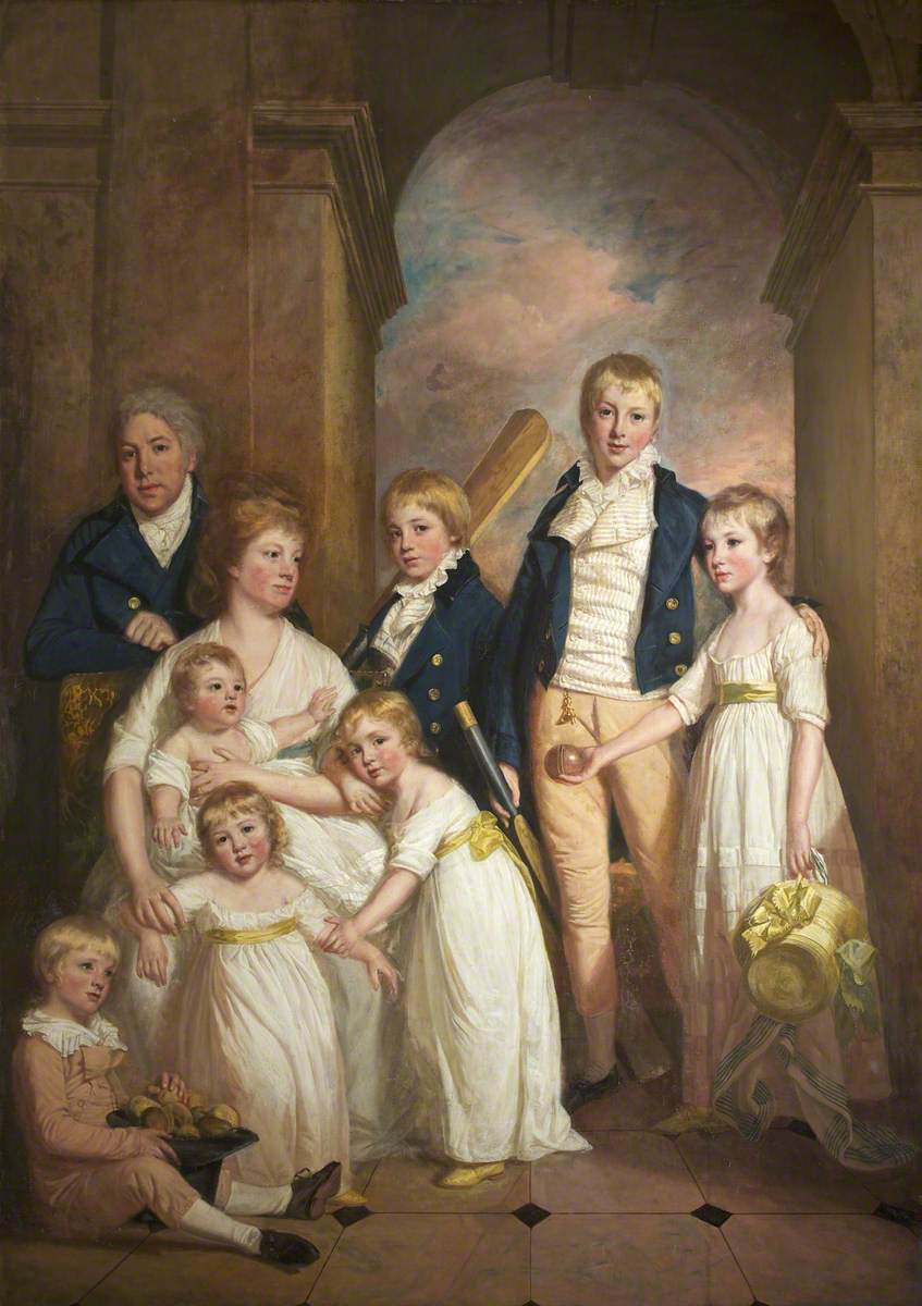 Thomas Tyndall with Wife and Children