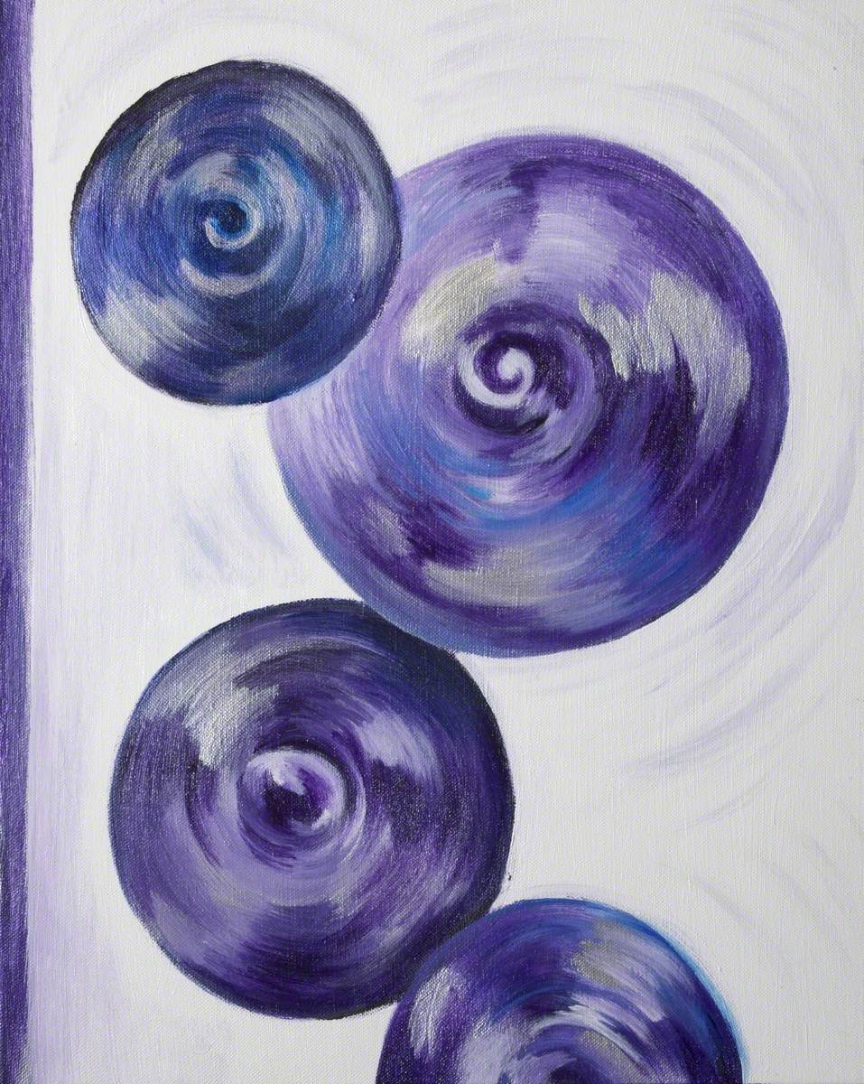 White and Purple Abstract, No. 4