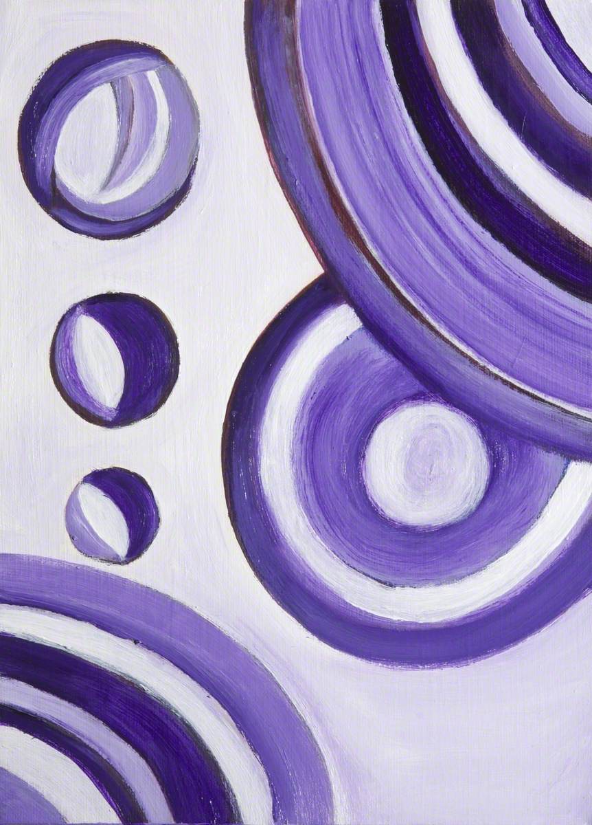 White and Purple Abstract, No. 8