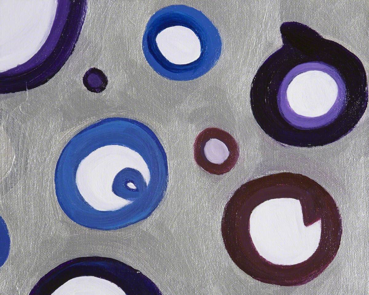 Blue, Silver and Purple Abstract, No. 11