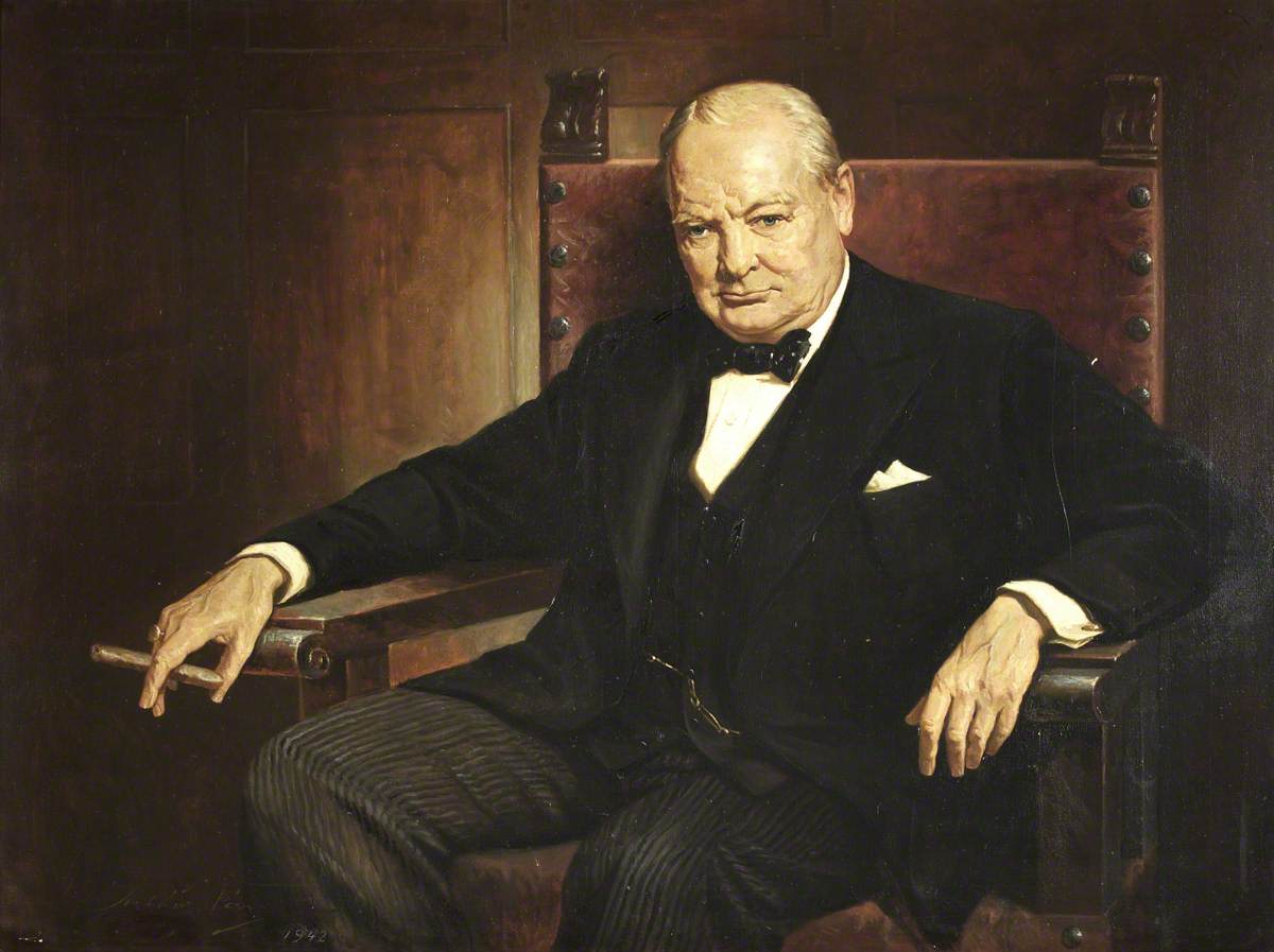 Sir Winston Churchill (1874–1965), KG, OM, CH, TD, PC, Honorary Member (1946)