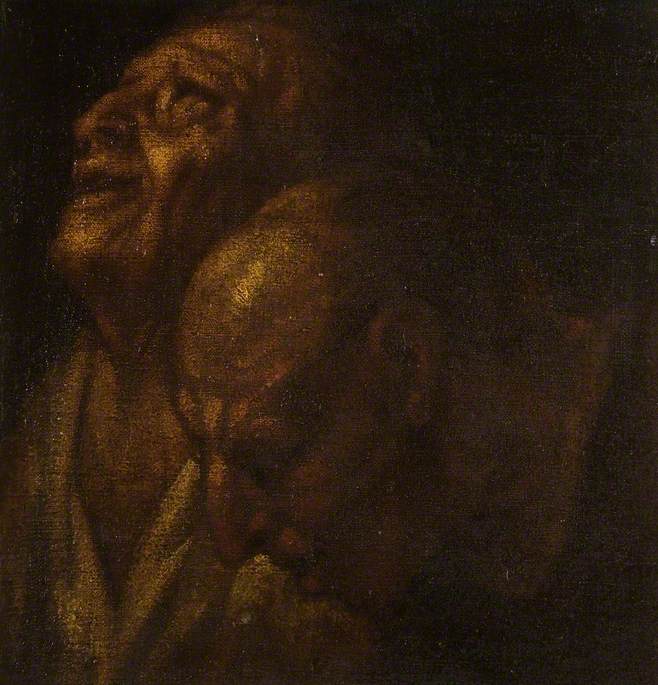 Two Studies of a Male Head
