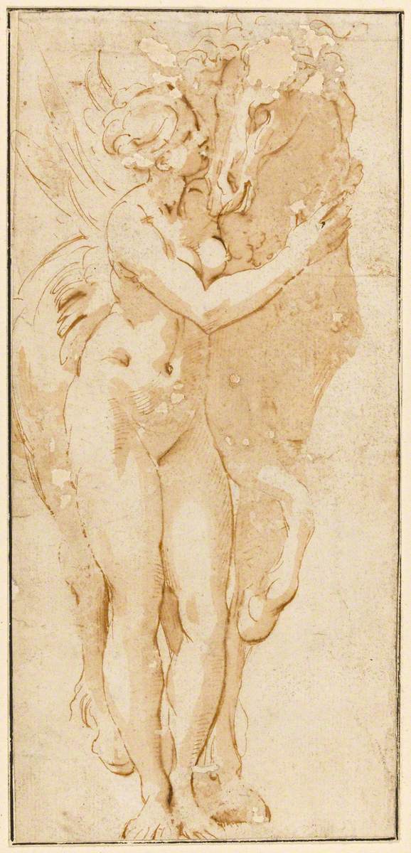 Nude Female Figure with a Horse