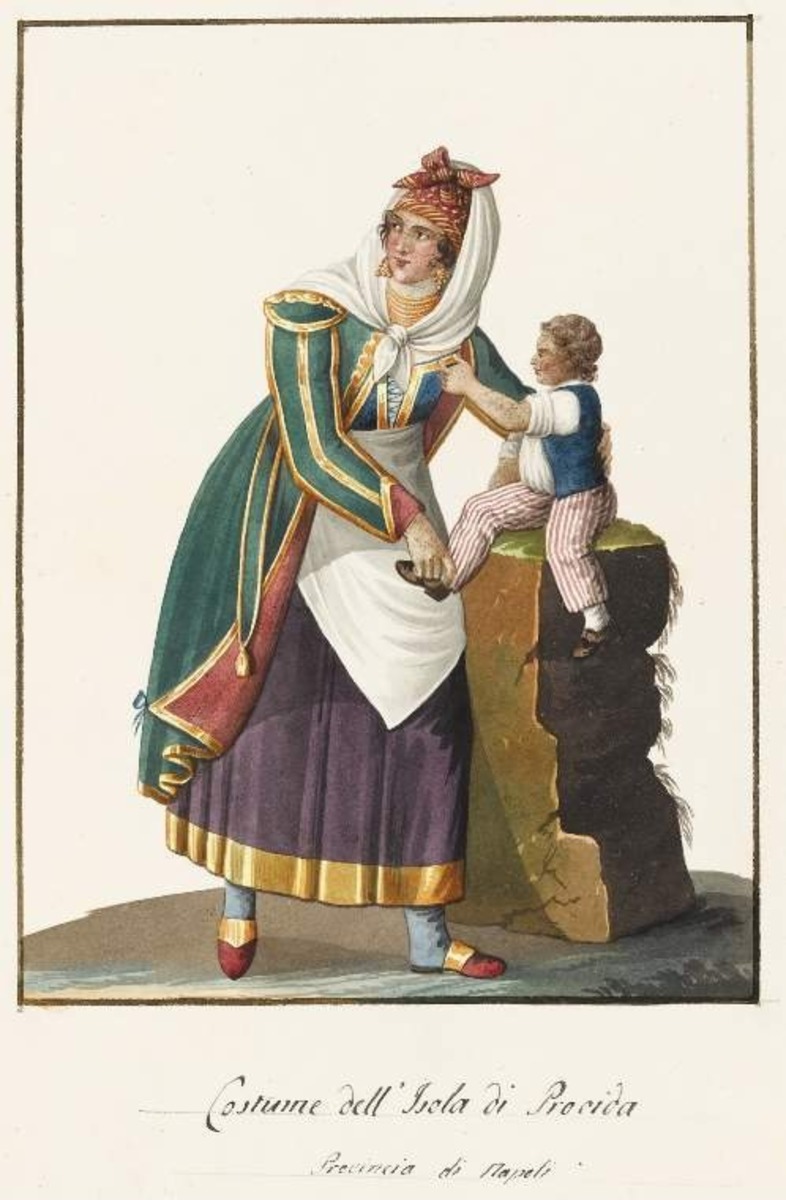 Costume dell 'Isola di Procida.  Provincia di Napoli