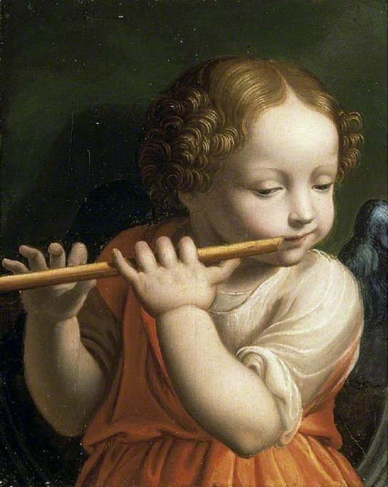 Child Angel Playing a Flute