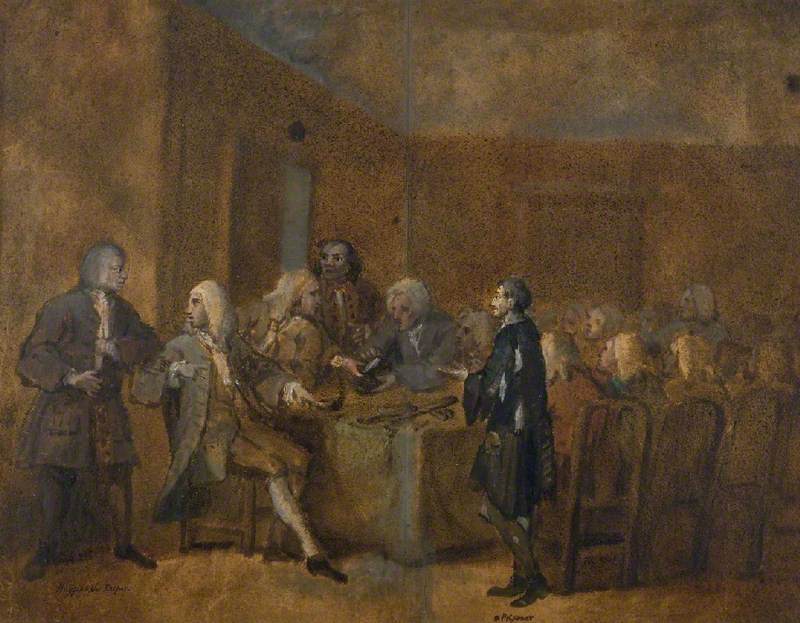 A Prisoner of the Fleet Being Examined before a Committee of the House of Commons