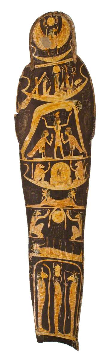 Two Coffins and Lid, of 'Chief of Scribes of the Temple of Amun Re, Nespawershefi'
