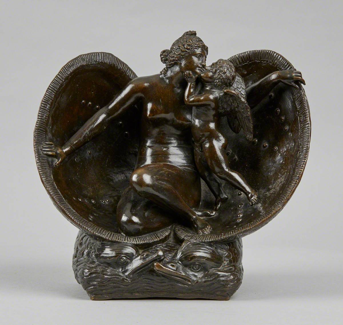 Venus and Cupid in a Shell