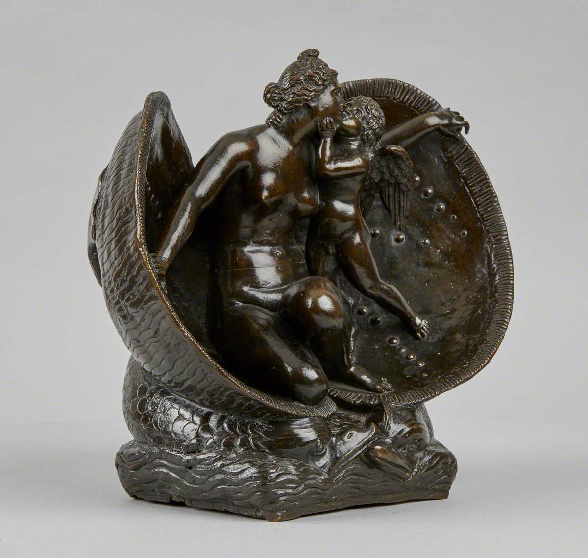 Venus and Cupid in a Shell