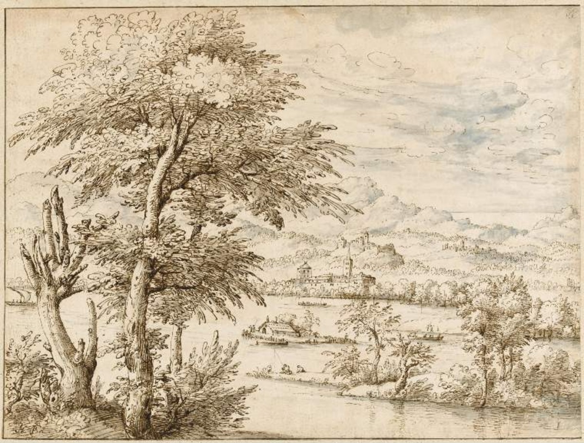 Mountainous landscape with a lake