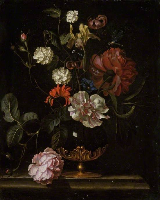 Glass Vase of Flowers