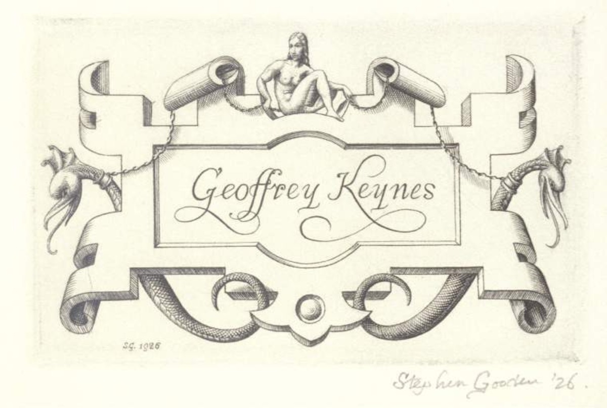 Bookplate of Geoffrey Keynes